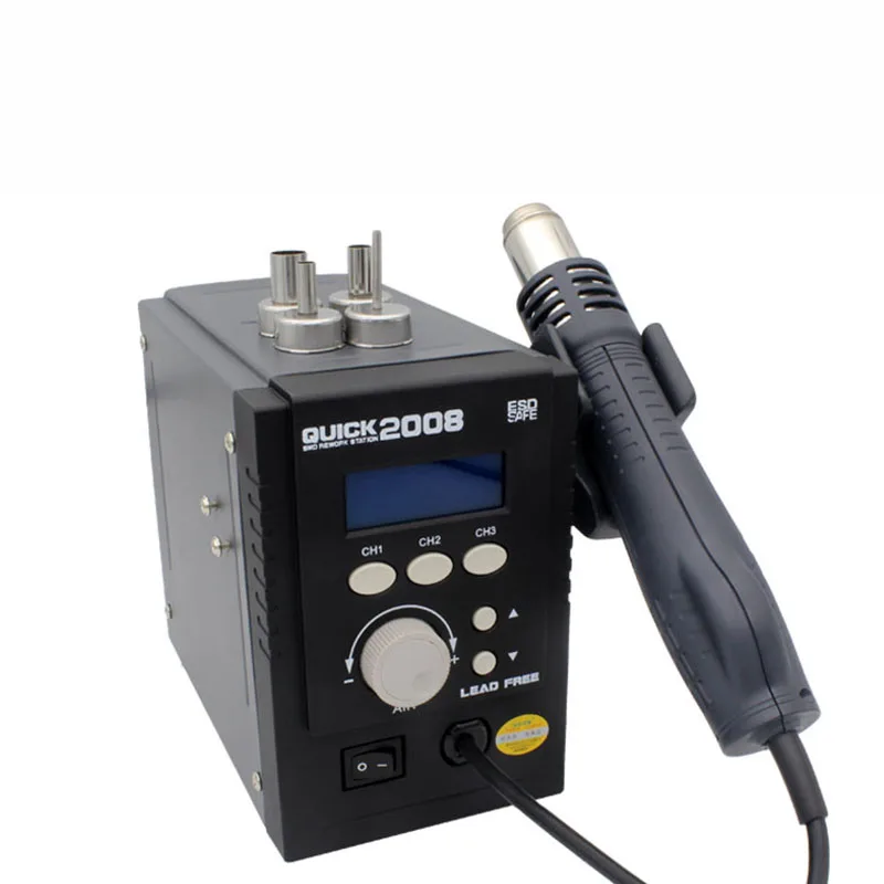 

Factory Price Multifunctional Original Quick2008 SMD Rework Station Mobile Phone 700w Brushless Blower Hot Air gun Station