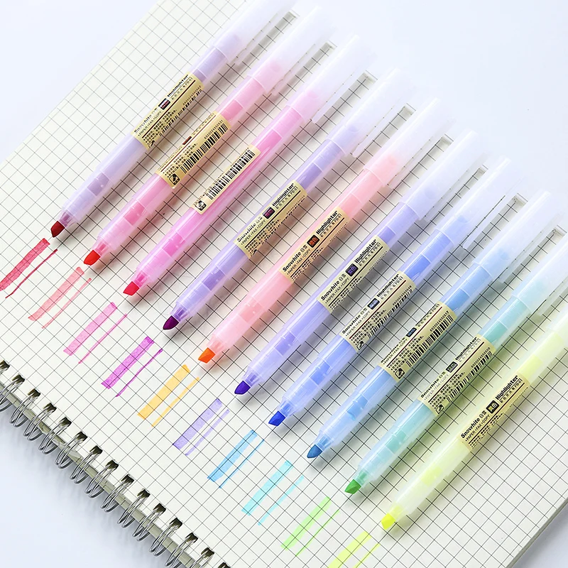 Высококачественная модная прозрачная флуоресцентная ручка с мягким вкладышем