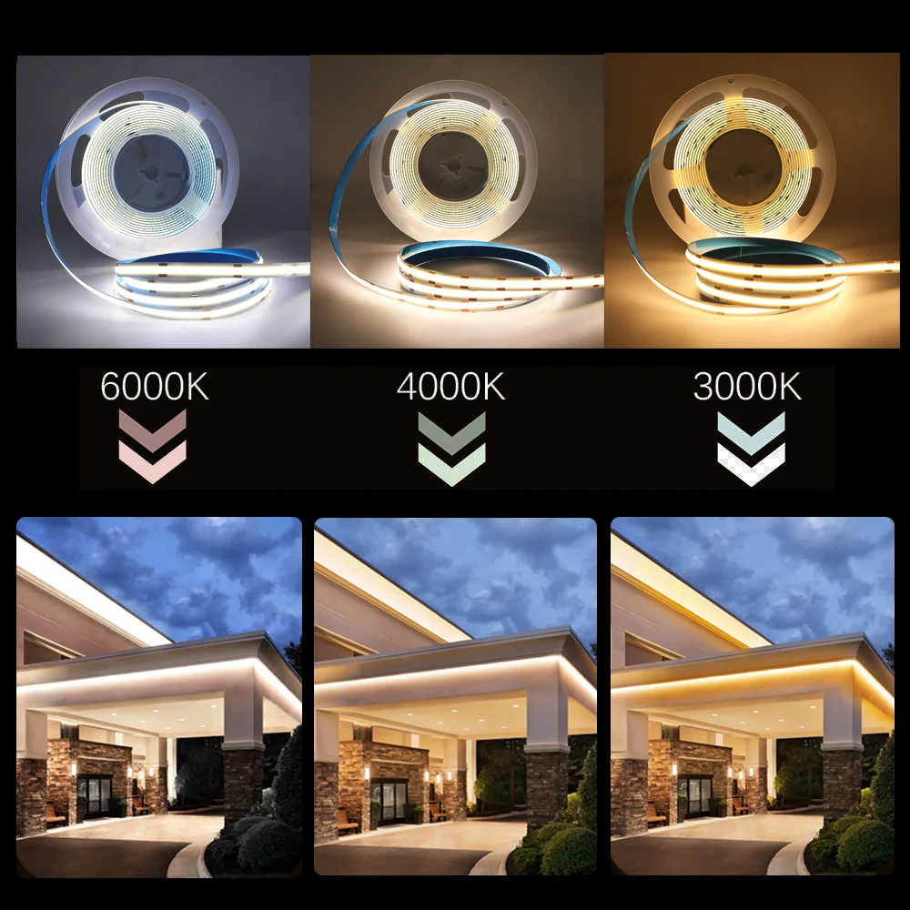 5V USB LED COB Strip light Touch Switch Flexible Led Tape 320 LEDs High Density Soft FOB Light 3000K 4000K 6000K Dimmable | Лампы и