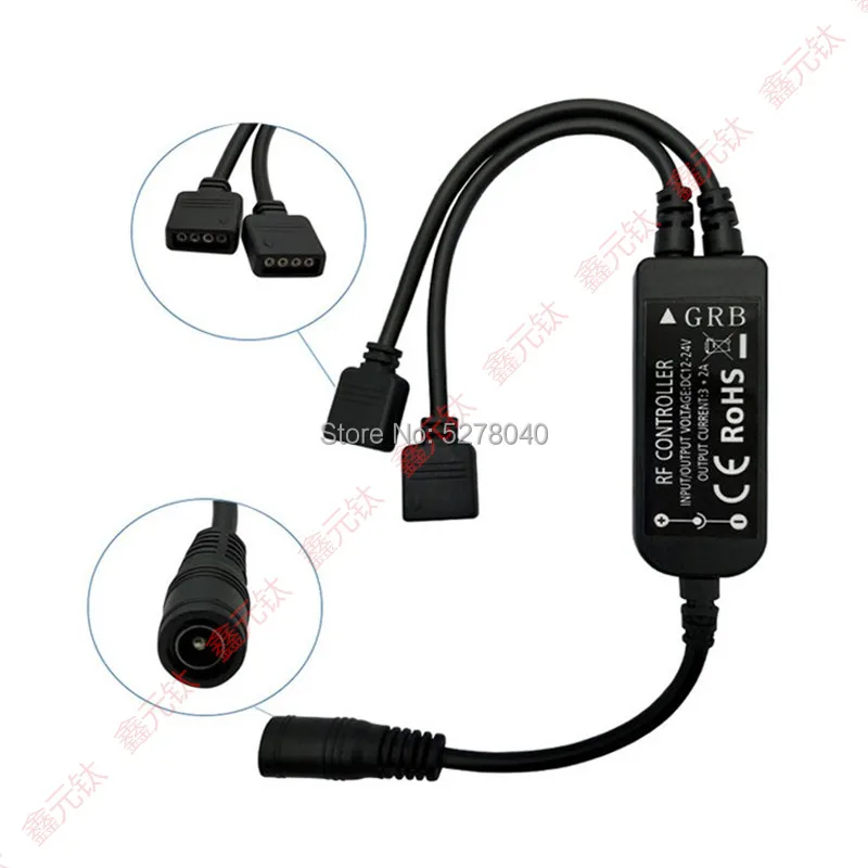 44key RF led контроллер полосы 12 24v светильник модулятор Черный Мини два выхода