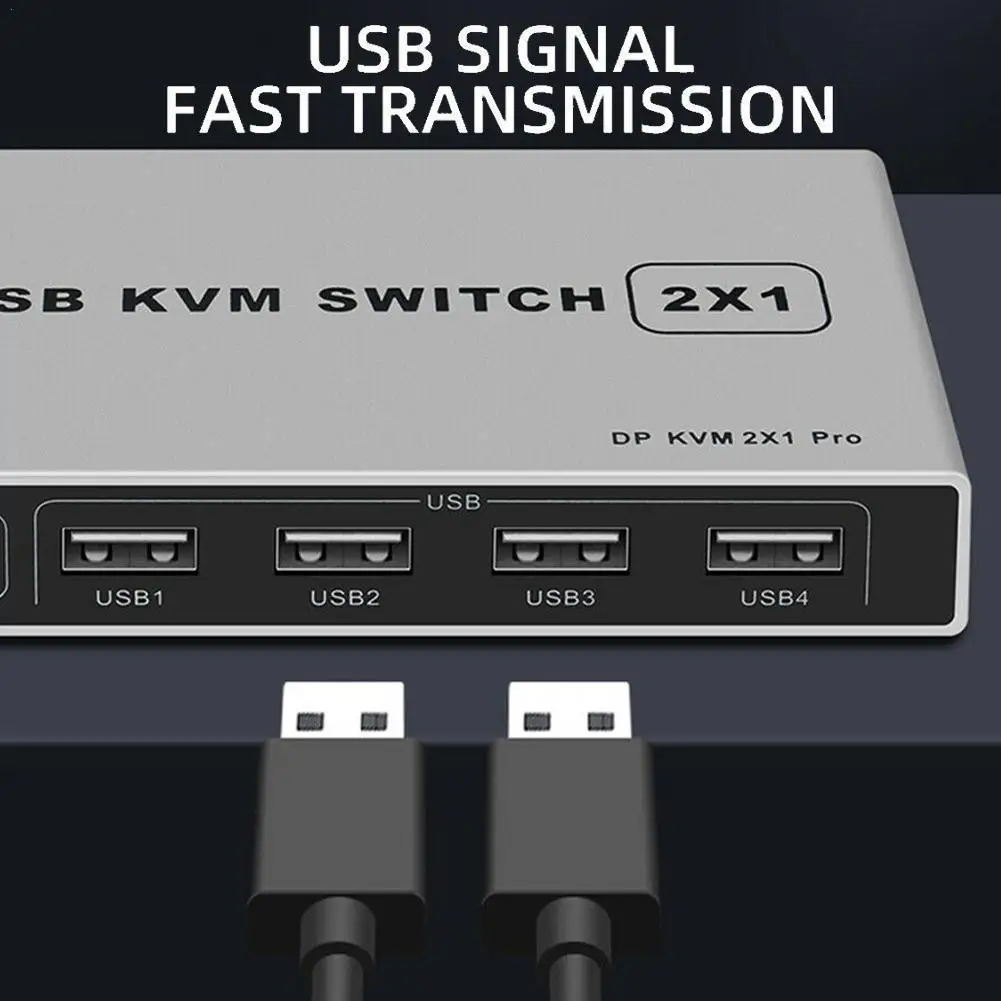 

Двухпортовый порт дисплея KVM-переключатель 8K при 60 Гц порт дисплея USB 4K X 2K выход 60 Гц 2 USB/KVM-переключателя в KVM DP 1 S1A2
