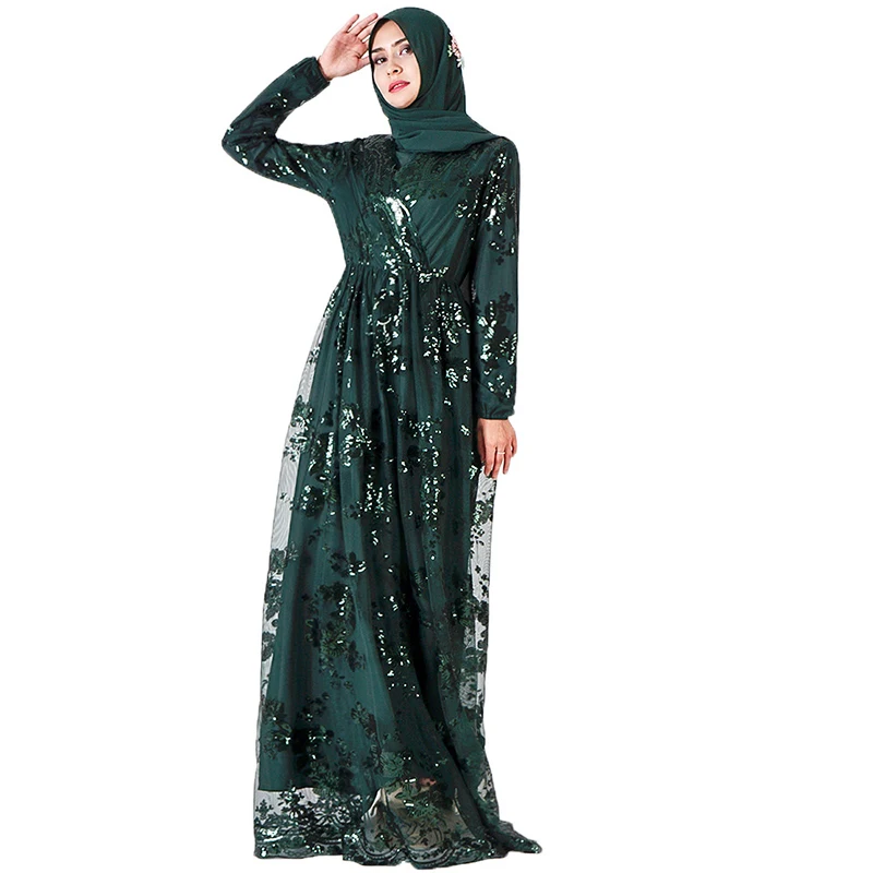 Sequin abaya Дубай турецкие платья мусульманское платье Абая для женщин хиджаб платье кафтан Турция Исламская одежда Кафтан Maroc Omani