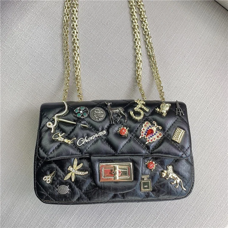

free shipping 2020 the new style fashion and pretty genuine cow leather women one shoulder bag crossbody bag 2 size 20cm 25cm