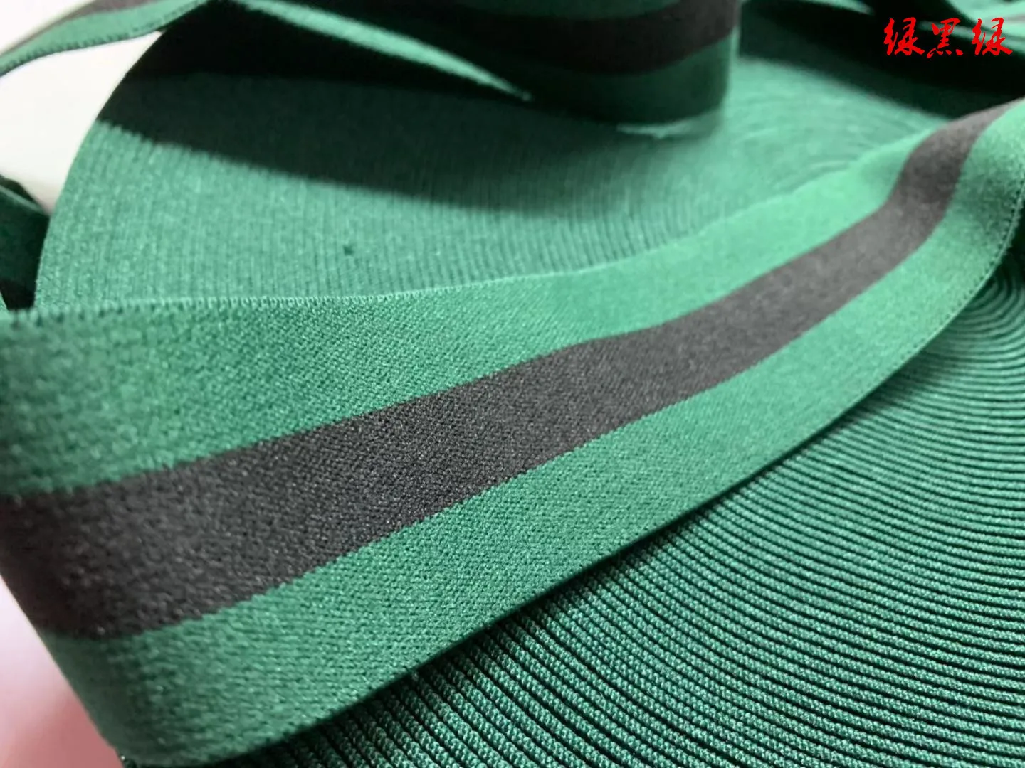 

Double-sided nylon jacquard elastic 4 cm stripe color elastic waistband elastic three ribbon clothing
