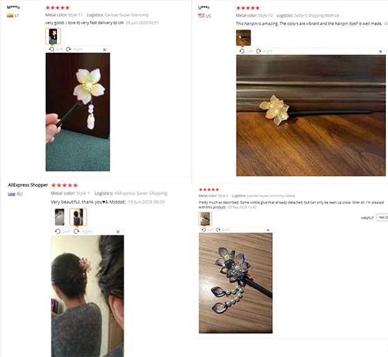 Женский винтажный головной убор FORSEVEN деревянные заколки для волос в стиле ретро