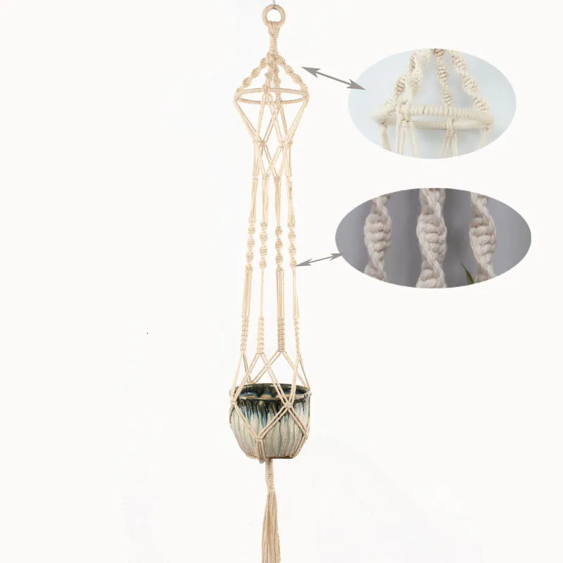 Hot sales handmade macrame plant hanger flower /pot hanger for wall decoration countyard garden