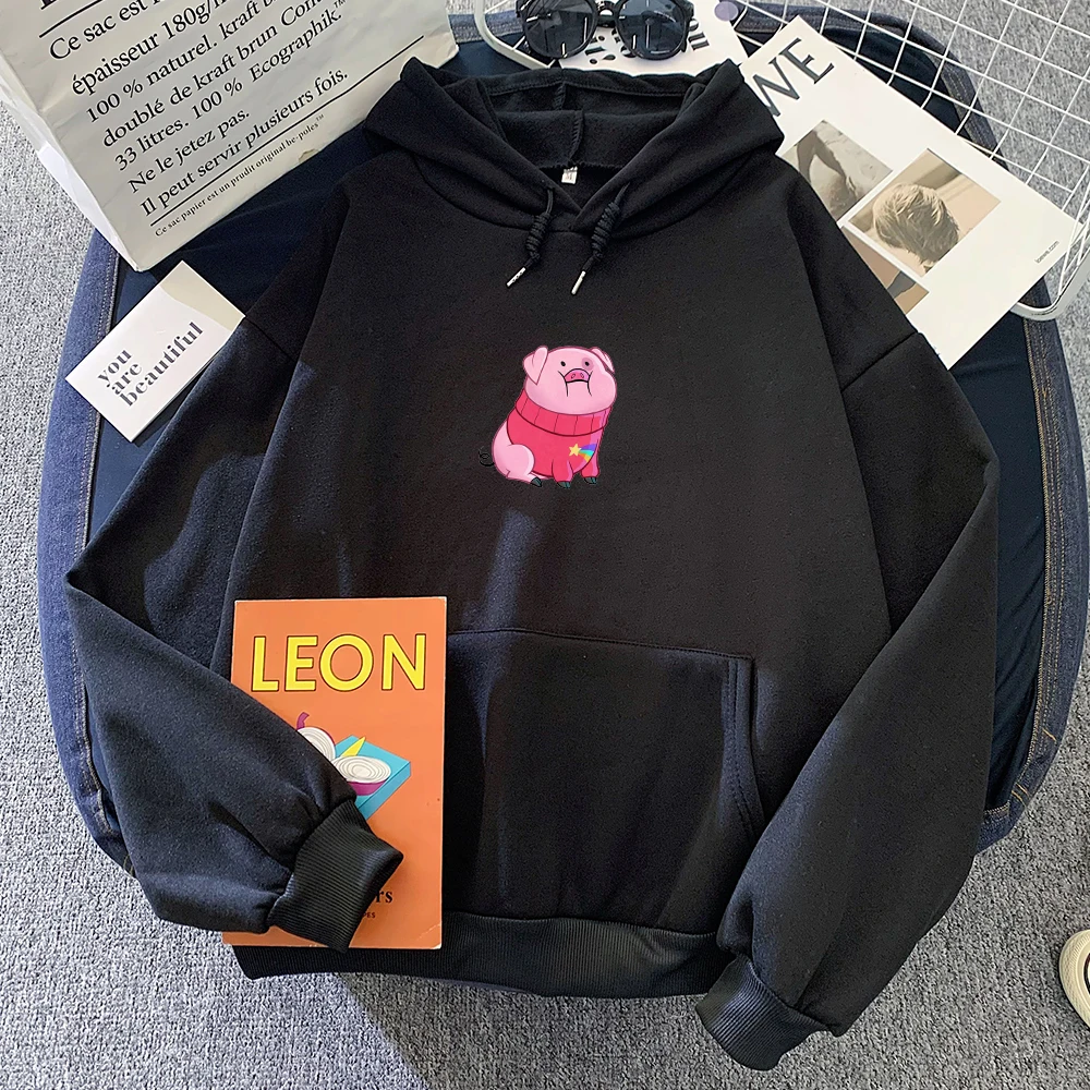 Cute Pig Hoodie for Women Casual Oversized Harajuku Sweatshirt Kpop Winter Hoodie with Pocket Best Friends Sweetshirt for Girls