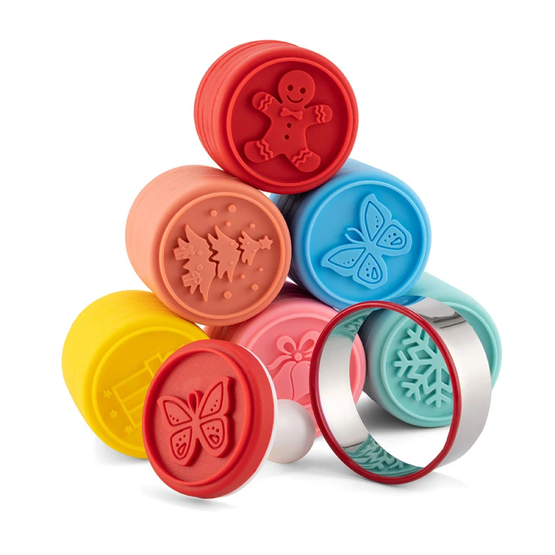 

Christmas Cookie Plunger Cutters Fondant Cake Mold Biscuit Sugarcraft Cake Decorating Tools