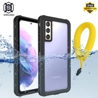 shellbox clear waterproof case for samsung s21 plus s21 ultra shockproof 360 full cover for samsung note 20 ultra luxury coque