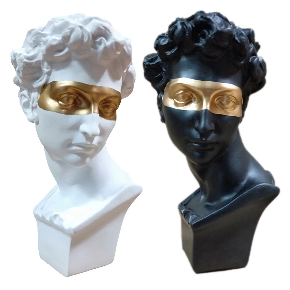 Современная Статуя Давида повязка на глаза абстрактная голова бюст эскиз