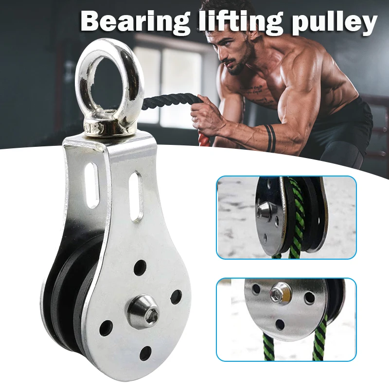 

Stainless Steel 304 Single Wheel Swivel Pulley Blocks Loading Fitness Tractions Wheel/Lifting Pulley/Hanging Wheel CMG78