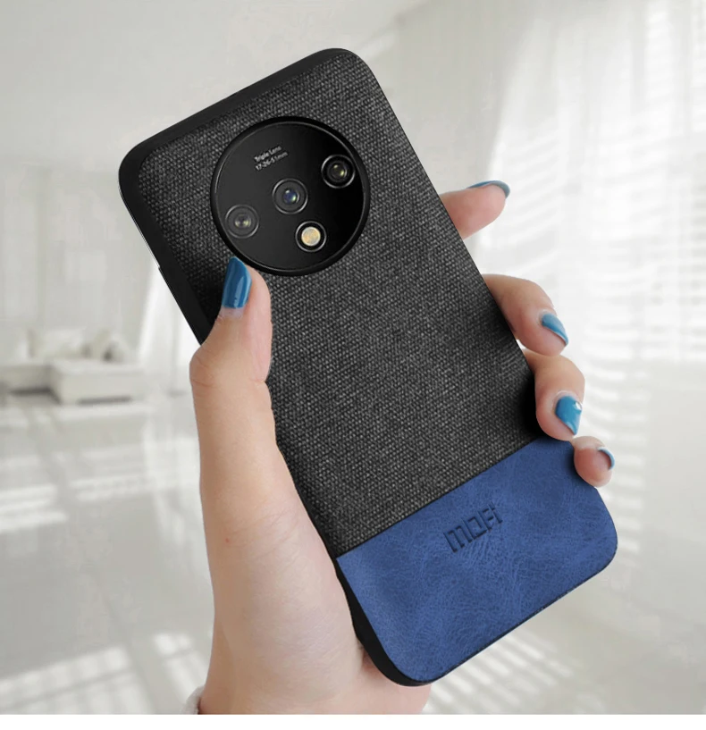 Для oneplus 7t чехол противоударный MOFi one plus 7t pro ткань силиконовый корпус coque 1+ 7t задний жесткий чехол