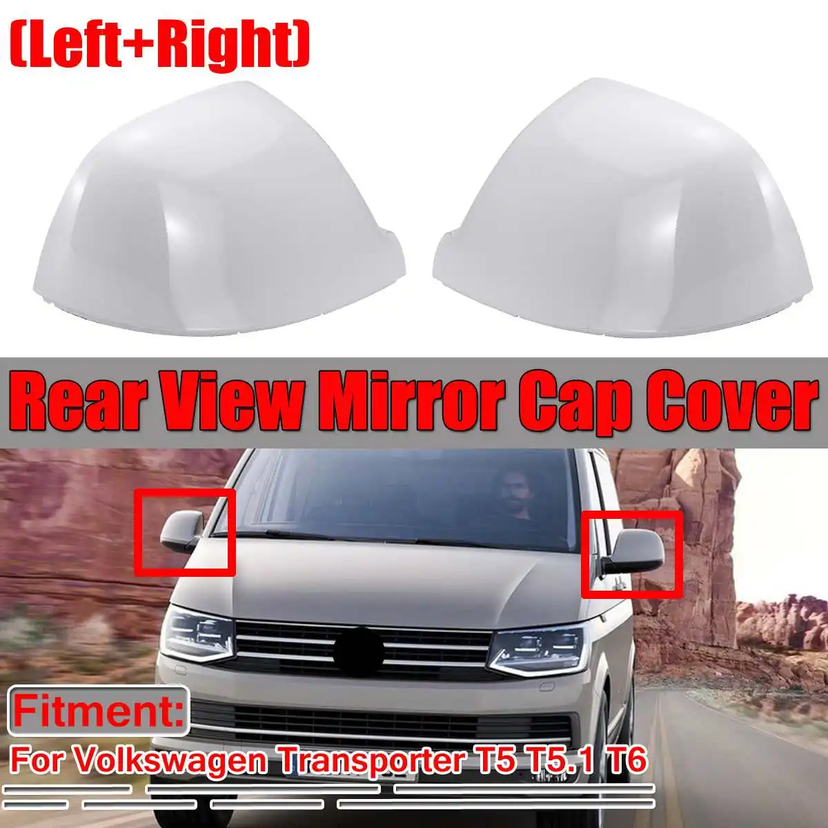 Боковой корпус бокового зеркала заднего вида для VW для Transporter T5 T5.1 2010- T6- 7E1857527F 7E1857528F