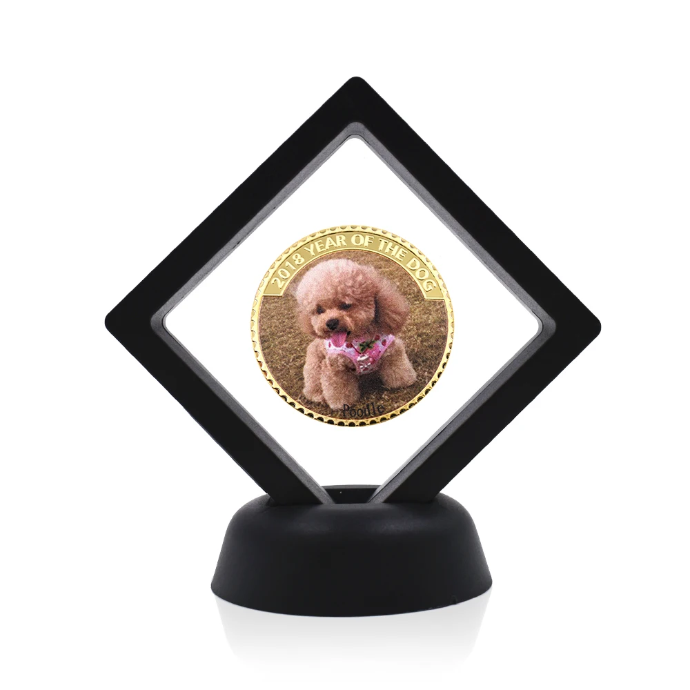 

Gifts for The New Year Collectible Coins Dog 24k Gold Plated Coin Metal Crafts with Box Home Decor