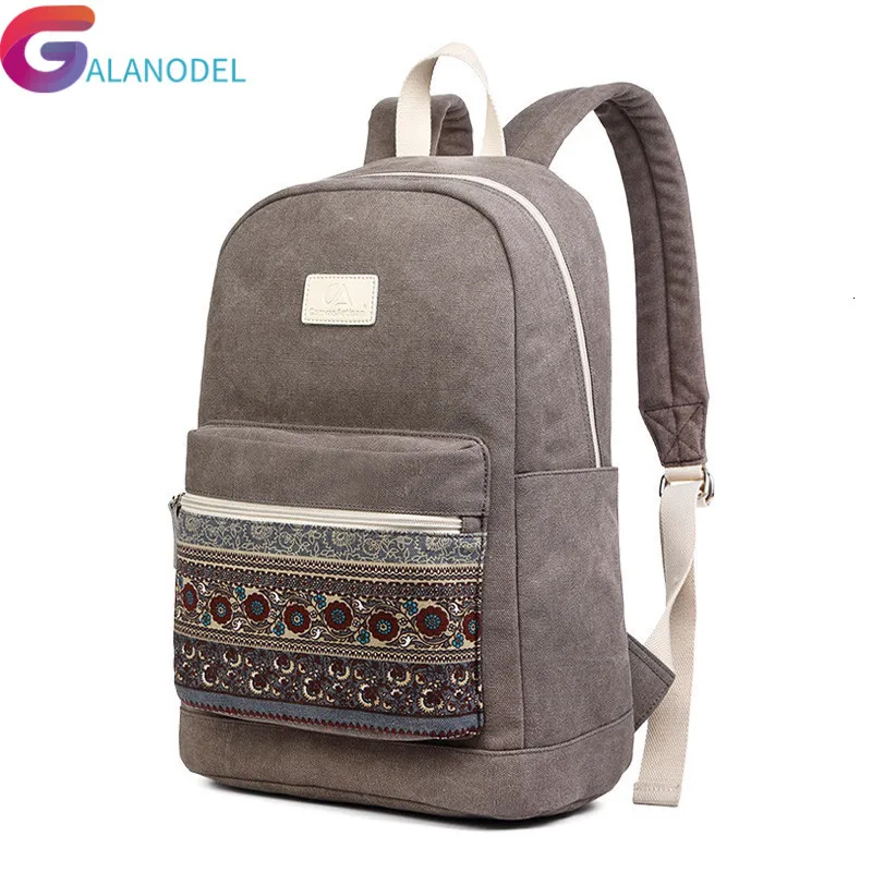 Новый холщовый рюкзак сумка для женщин винтажные Стильные повседневные Рюкзаки