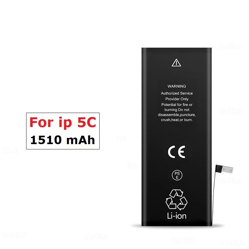lithium high quality real capacity 3 7v 1510mah battery for iphone 5s 5c iphone5s iphone5c rechargeable phone bateria batteries free global shipping