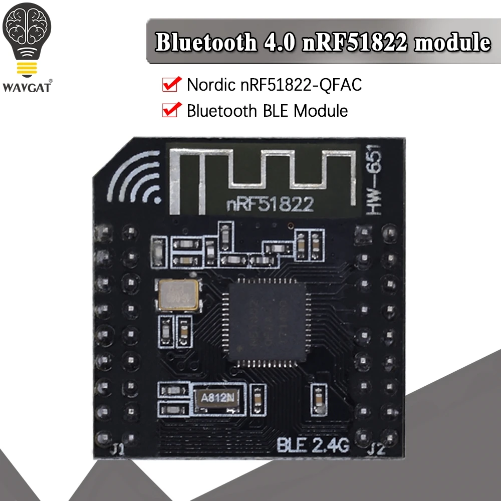 Беспроводной модуль WAVGAT NRF51822 2,4G, модуль беспроводной связи, модуль Bluetooth/модуль zigbee/DMX512