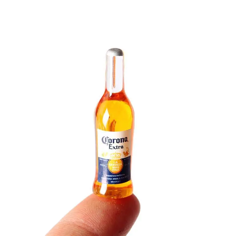 

Dollhouse Stereo Beer Bottle Mini Corona Miniature Food Play Shooting Props