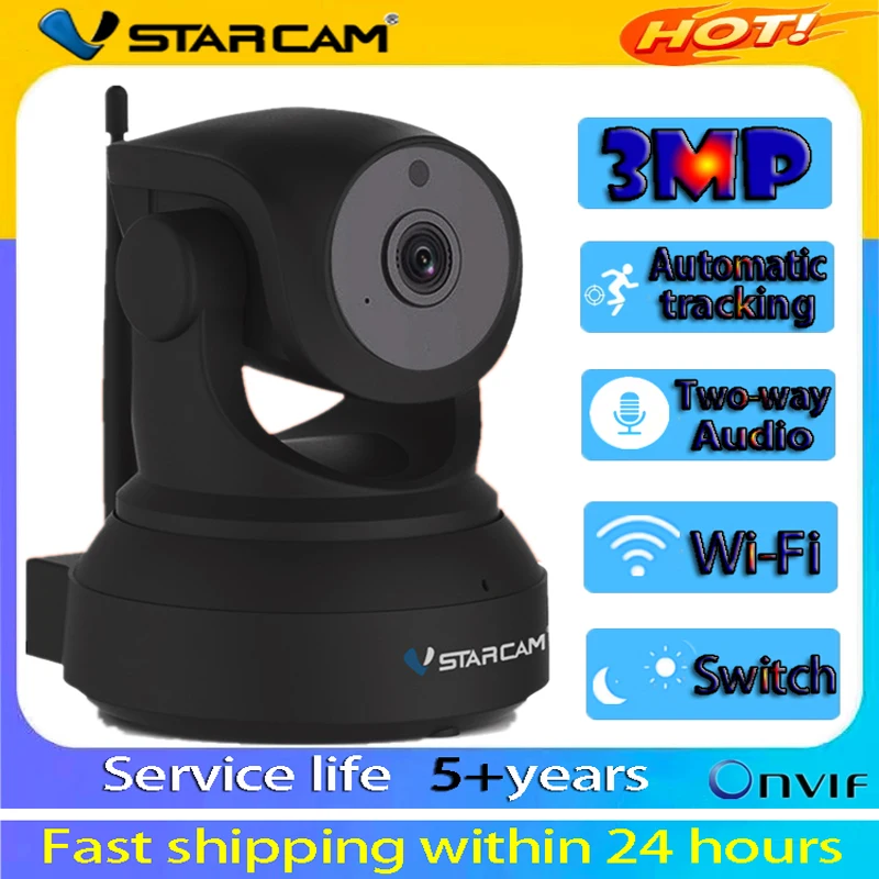 Камера видеонаблюдения Vstarcam домашняя камера безопасности 1080 пикселей Wi Fi P2P