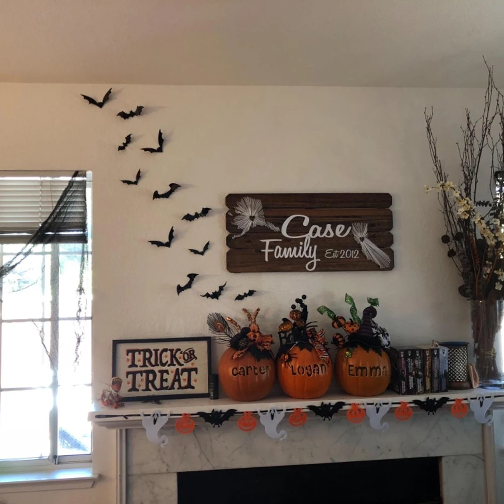 12 шт. декоративные наклейки на стену летучая мышь|Наклейки стену| |