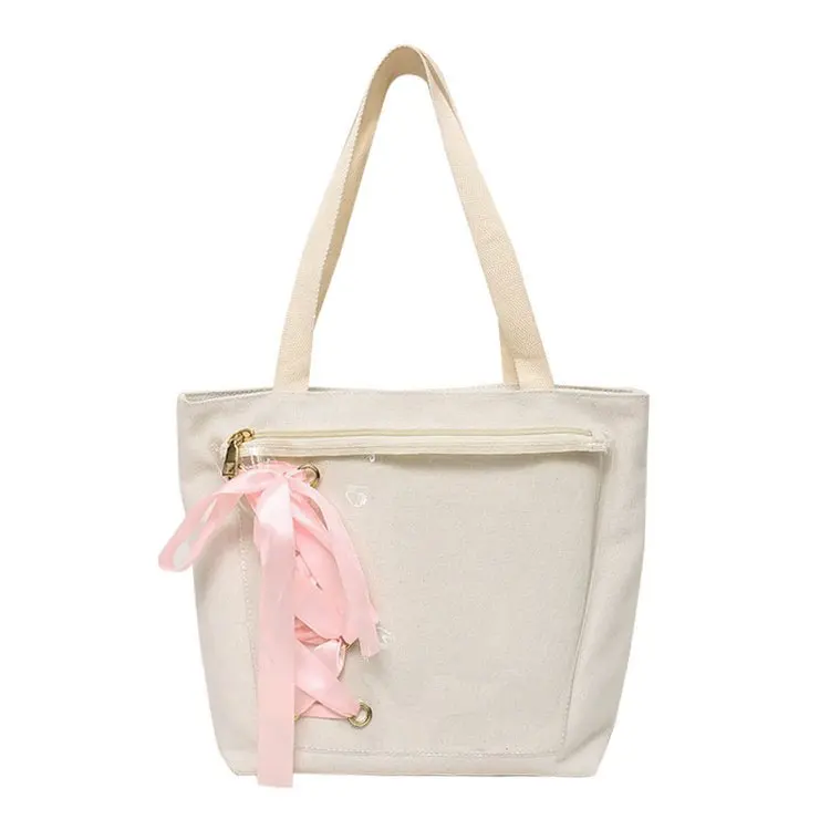 Новая Милая прозрачная сумка на плечо в японском стиле Лолита Холщовая Сумка с