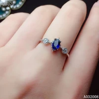 kjjeaxcmy boutique jewelry 925 sterling silver inlaid natural sapphire ring delicate ladies luxury ring support testing