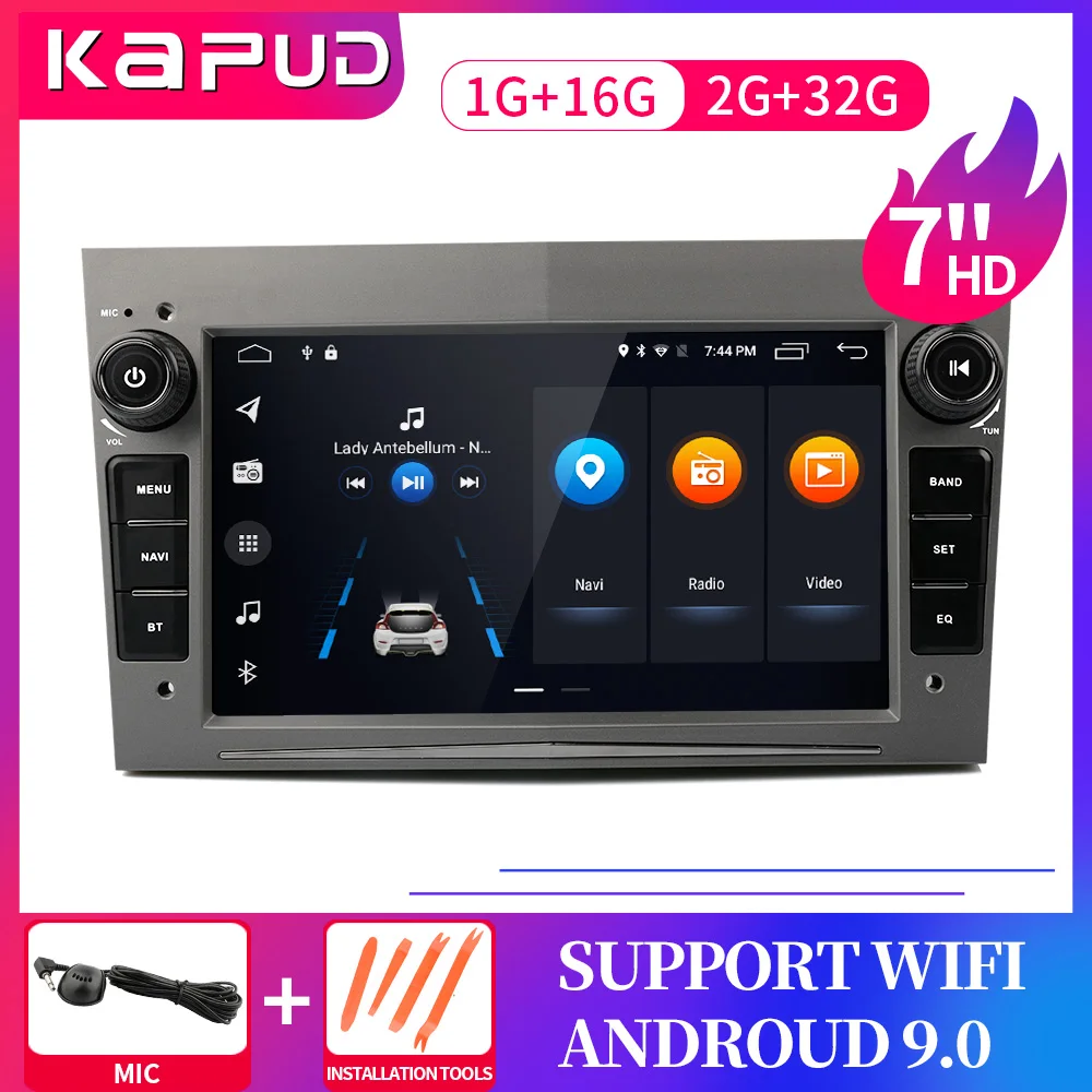 Kapud 2 Din Android 9 автомобильный навигатор для Opel Astra Vectra Antara Zafira Corsa Combo Стерео Dvd GPS