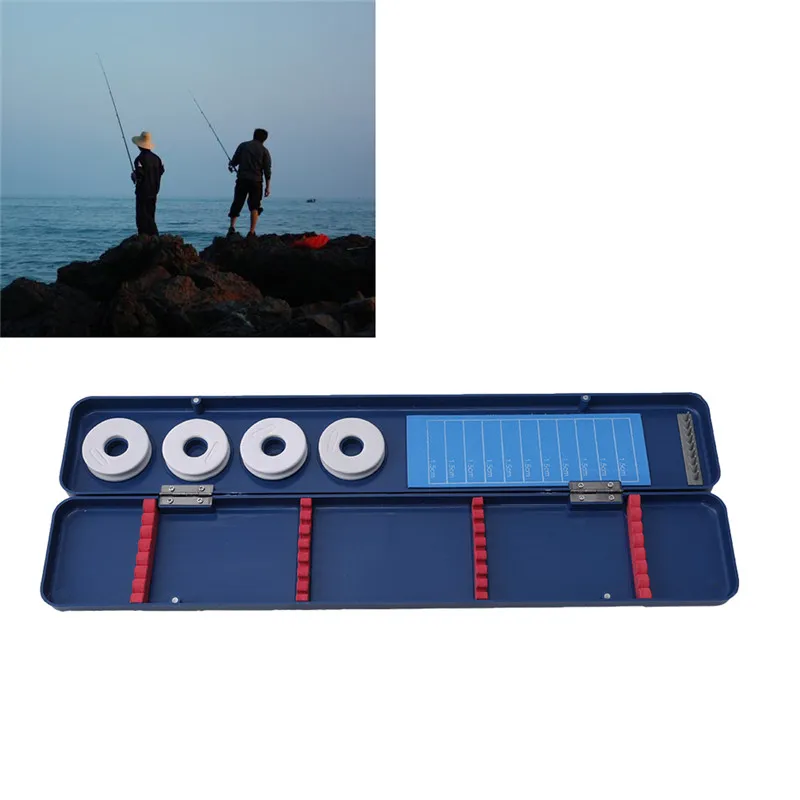 

Blue Portable Fishing Tackle Box 1pcs Main Sub Line Shaft Circular Storage Fishing Supplies Outdoor Fishing Tools High Quality