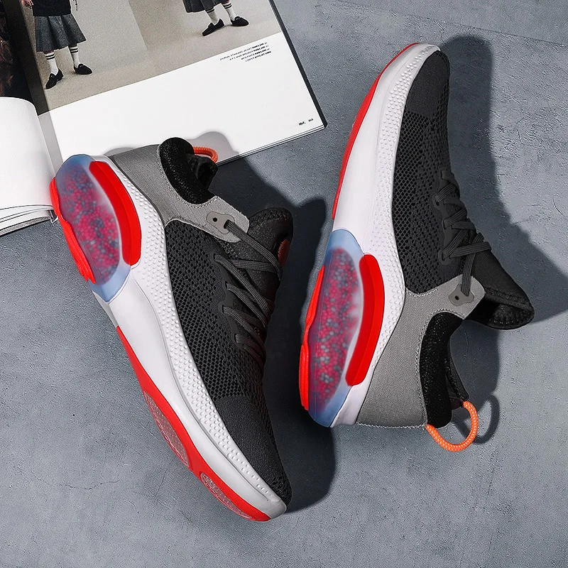 SALUDAS Men Sneakers ​Running Shoes Air Cushion Breathable Mesh Sports Shoes Tennis Sneakers Soft Bottom Fashion Runng Shoe