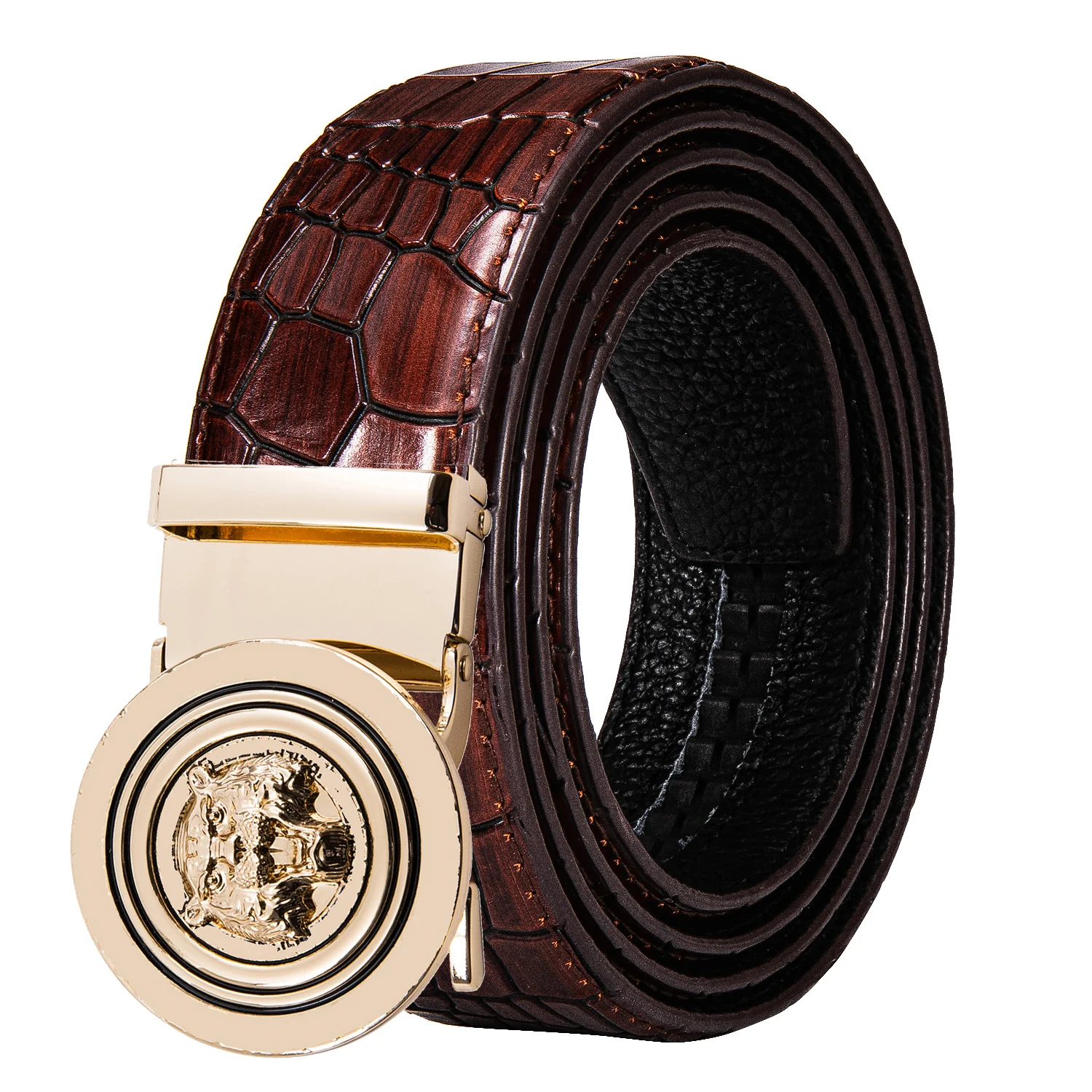 Ремни из натуральной кожи для мужчин автоматические мужские ремни сплава черные