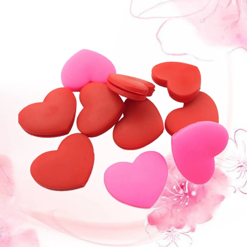 

6 PCS Silicone Tennis Racket Vibration Dampeners Heart Shape Tennis Racquet Absorbers Tennis Racket Strings Dampers for Players