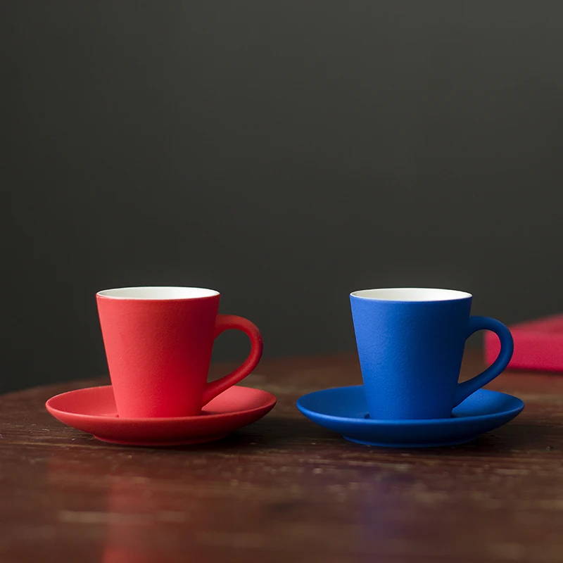 Керамическая кофейная чашка и блюдце ручной работы домашняя маленькая Арабская