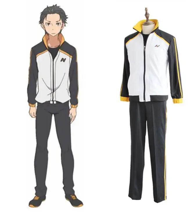 

in stock Natsuki Subaru Cosplay Re: Zero Starting Life in Another World Costume Fancy Party Halloween Costumes