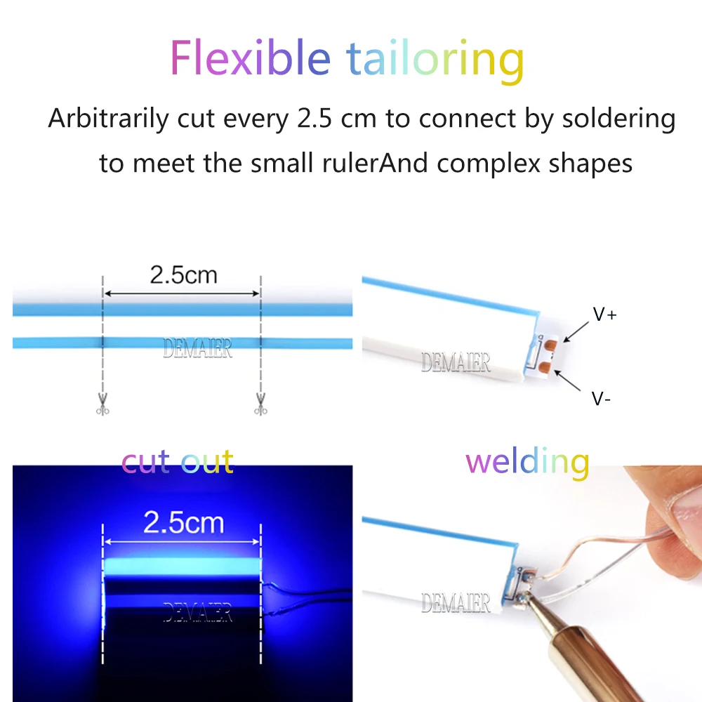 

KeWL 6mm Schmale Neon licht 12V LED Streifen SMD 2835 120LEDs/M IP67Waterproof DIY soft light bar shape Dekoration