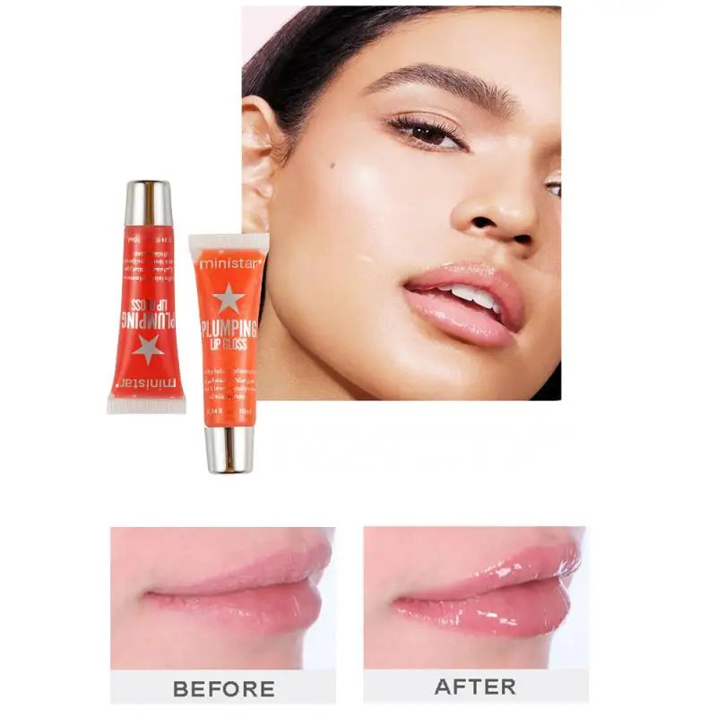 Ministar блеск для губ макияж большой увлажняющий крем пухлый объем блестящий