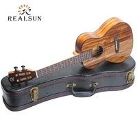 realsun act200 ukulele 23 inch 26 inch acacia solid wood hawaii mini guitar with hard case tuner capo belt