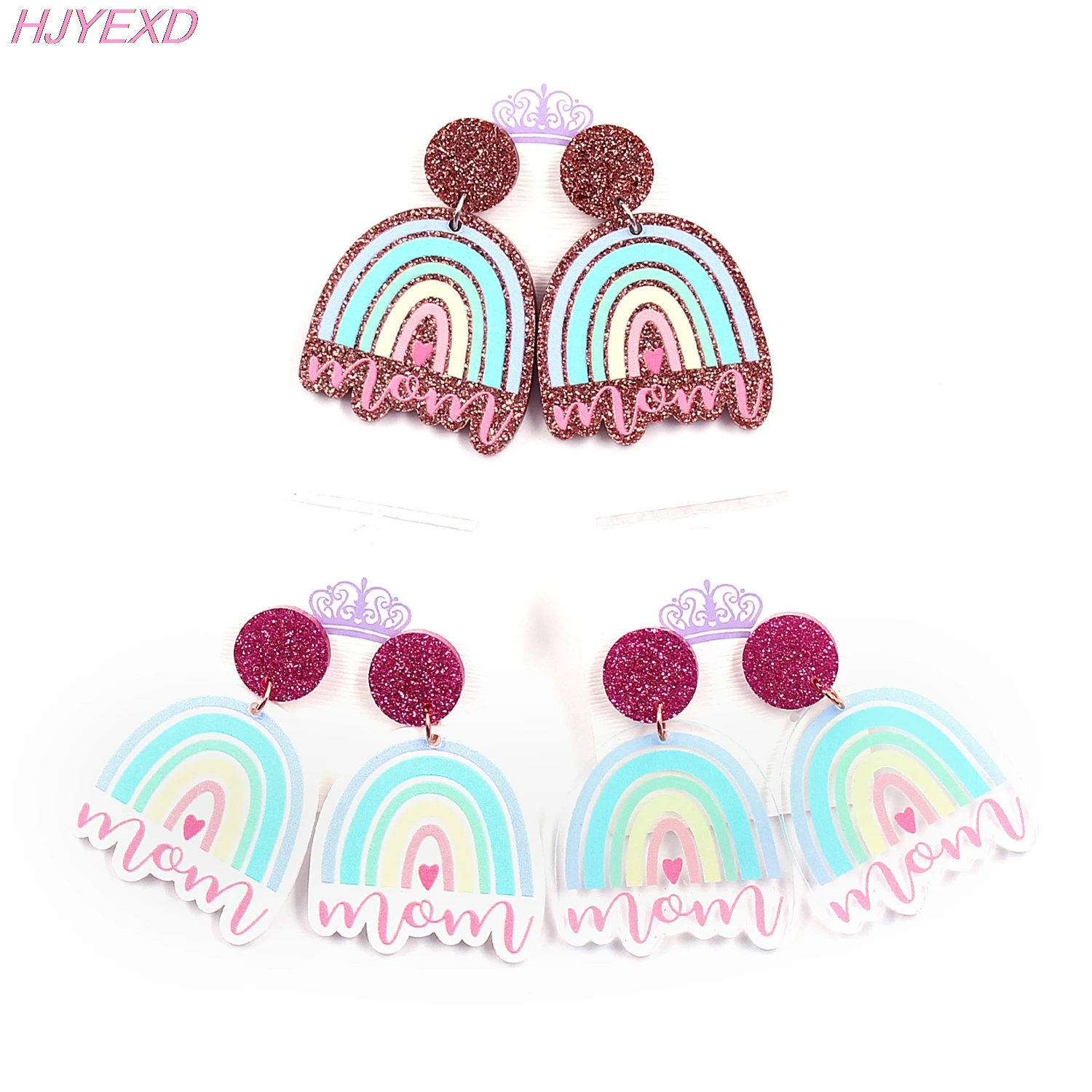 

(1 пара) Акриловые радужные Подвесные серьги мама серьги на День Матери акриловые серьги