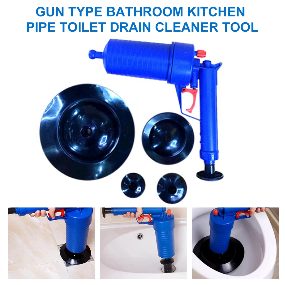 

Toilet Dredge Plug Air Pump Blockage Remover Sewer Sinks Blocked Cleaning Tool Pipe Plunger Bathroom Drain Cleaners Kitchen Tool