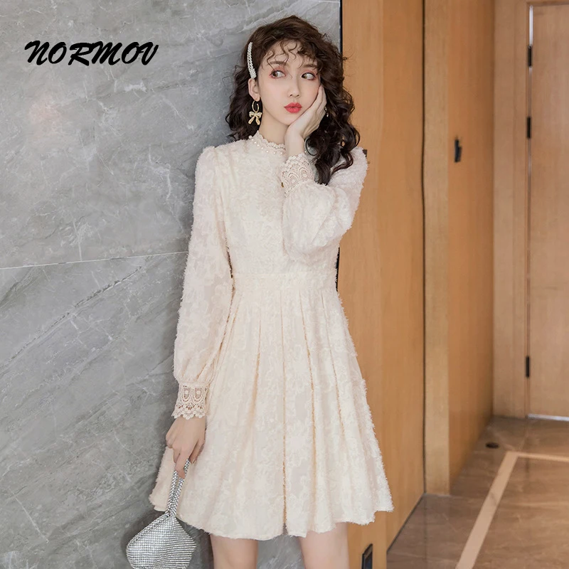 

NORMOV 2021 New Luxury Fashion Jacquard Long Women Maxi Plus Fleece Dress Dresses Christmas Party Midi Dress Vestidos S-4XL