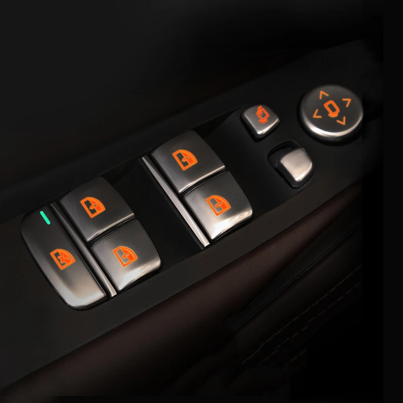 Автомобильное окно питания Swtich Кнопка украшения Наклейка защитная крышка для BMW 5