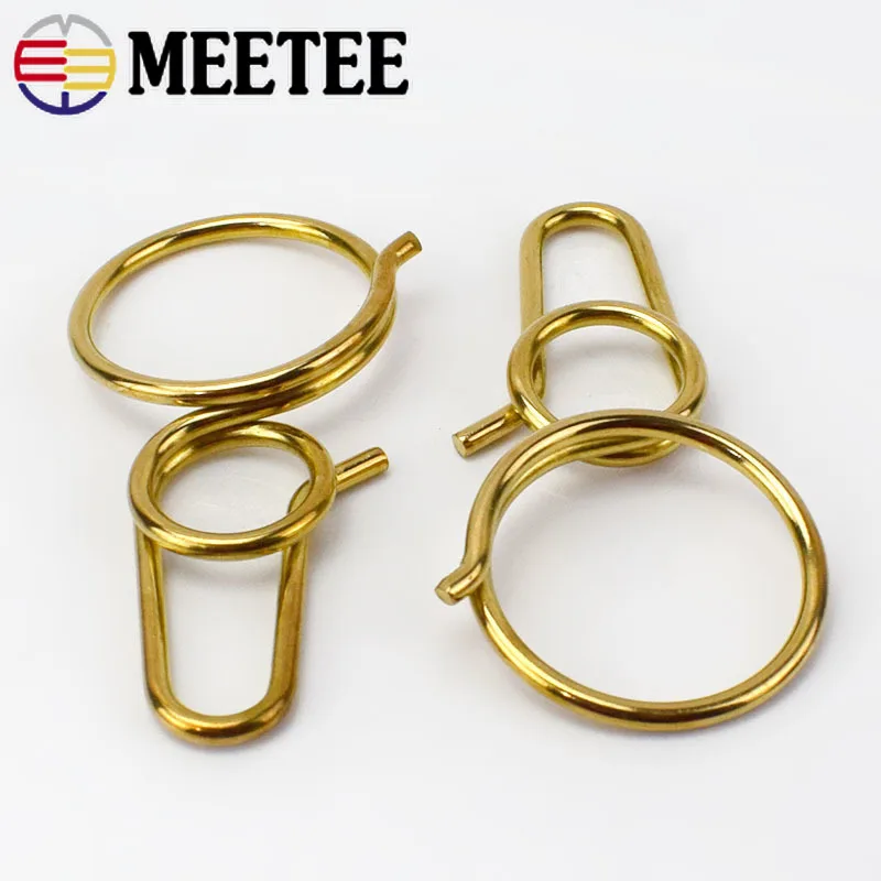 Meetee чистая твердая латунь ранняя крючок Пряжка ручной работы для мужчин и женщин