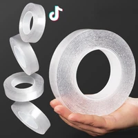 135m nano tapes home decoration wall sticker bathroom kitchen reusable transparent tape adhesive waterproof tracsless tape