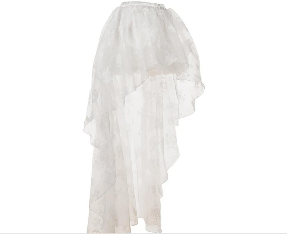 Женские эластичные юбки в стиле стимпанк тюлевые сетчатые кружевные готические