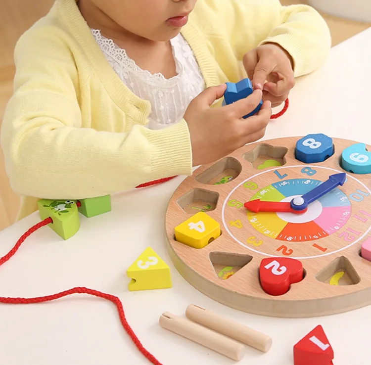 Детская интеллектуальная сила деревянные цифровые игрушки в виде животных из