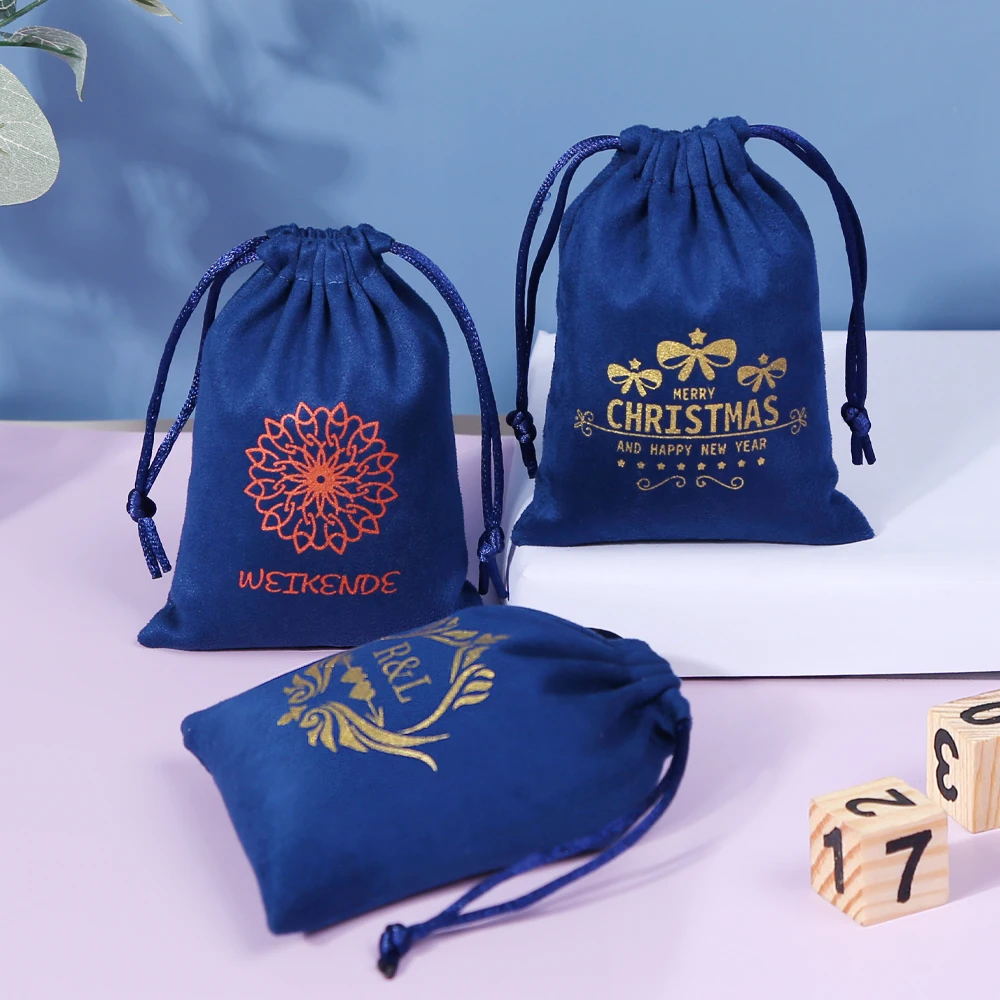 100 фланелевая сумка на шнурке Бархатные Мешочки для ювелирных изделий