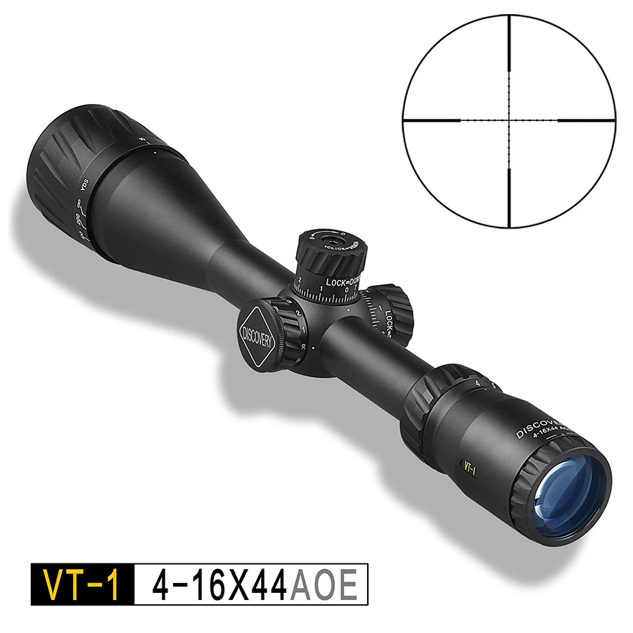 Тактическая охотничья Discovery VT-1 4-16X44AOE зеленый красный мил-дот светящийся