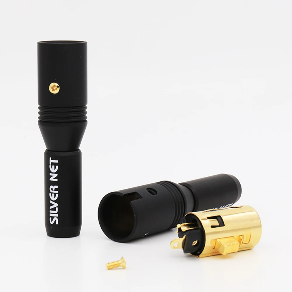 HiFi 24K Gold Plated XLR Plug Male Female Connector DIY Audio Cable Adapter | Электроника