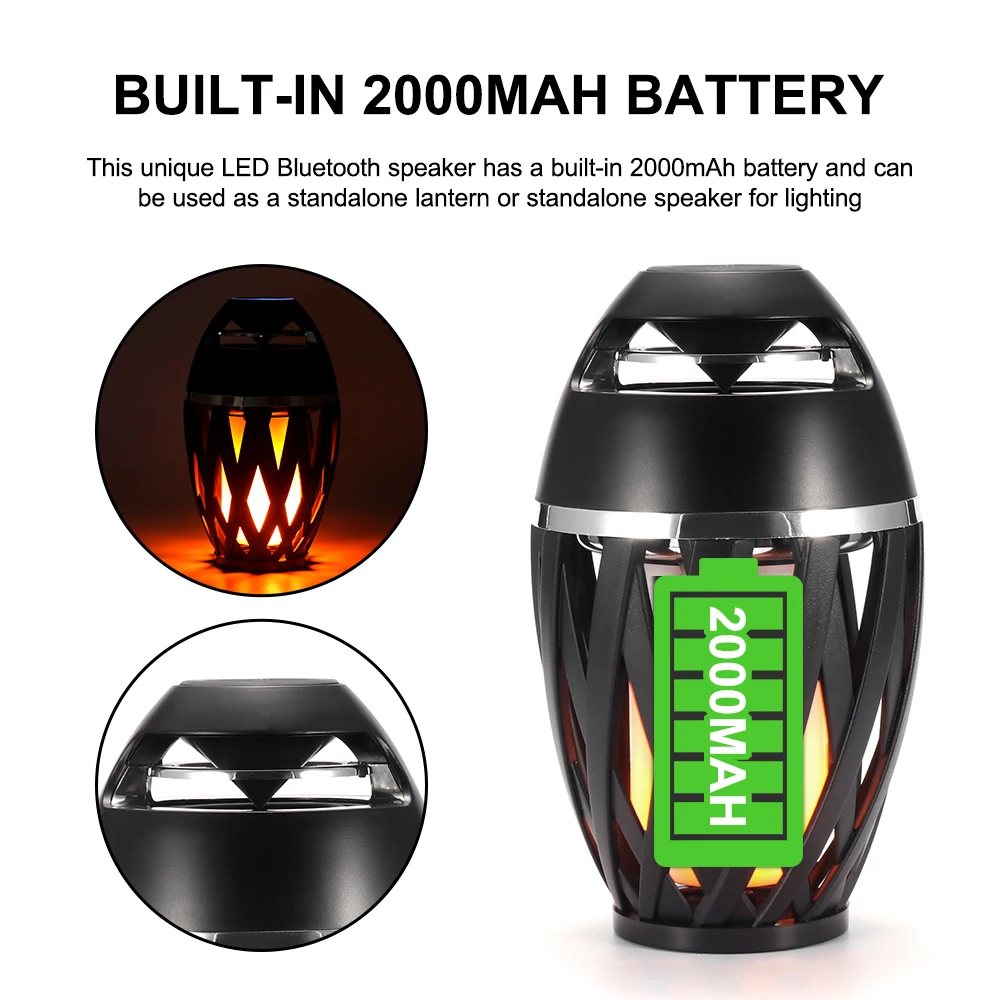 Bluetooth светодиодный динамик с пламенем супер бас Stero громкий портативный мини