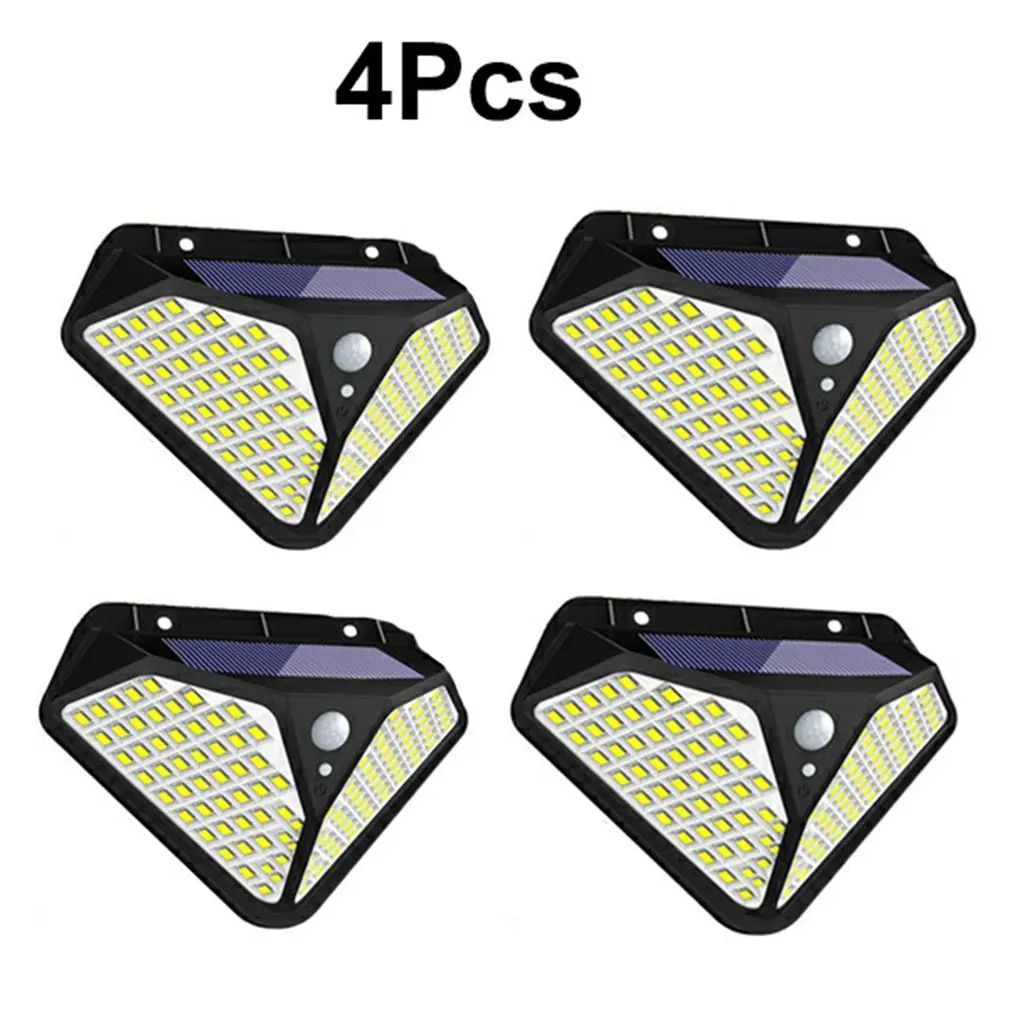 

102 светодиодный светильник на солнечных батареях, уличный светильник, солнечный светильник, 3 режима, датчик движения PIR для украшения сада, ...