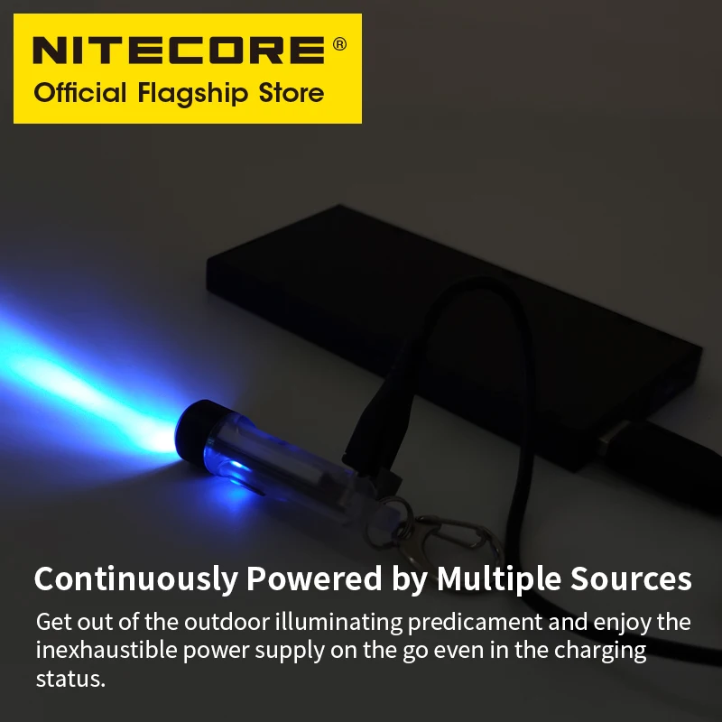 NITECORE TIKI Ультрафиолетовый мини-брелок для ключей EDC 1000 мВт ультрафиолетовый свет